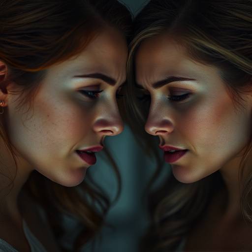 Montage photo de deux actrices avec des expressions tendues, symbolisant une rivalité.